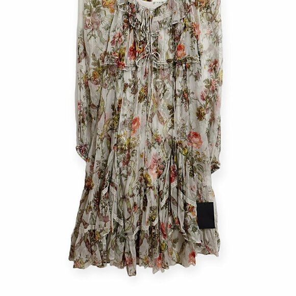 NEEDLE & THREAD Rainbow Rose Chiffon Dress, Size US 0, New with tag, - Picture 5 of 16